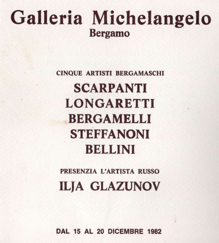 Cinque artisti bergamaschi Scarpanti, Longaretti, Bergamelli, Steffanoni, Bellini