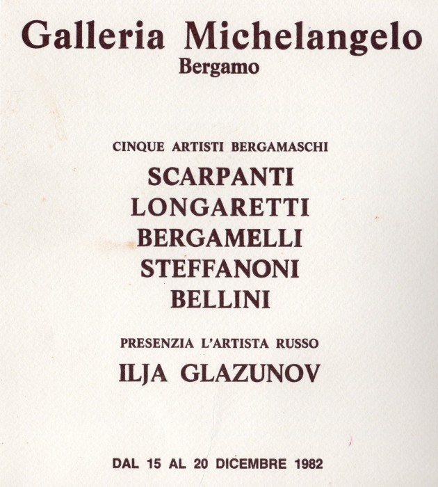Cinque artisti bergamaschi Scarpanti, Longaretti, Bergamelli, Steffanoni, Bellini