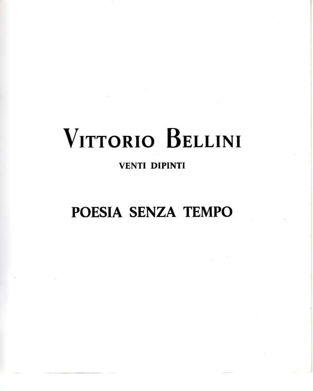 Vittorio Bellini - Poesia senza tempo