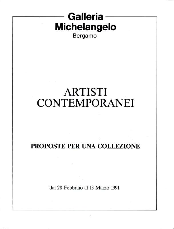 Artisti contemporanei, proposte per una collezione