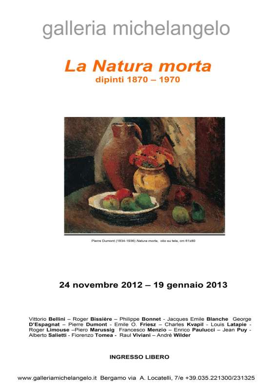La Natura Morta. Dipinti dal 1870 al 1970