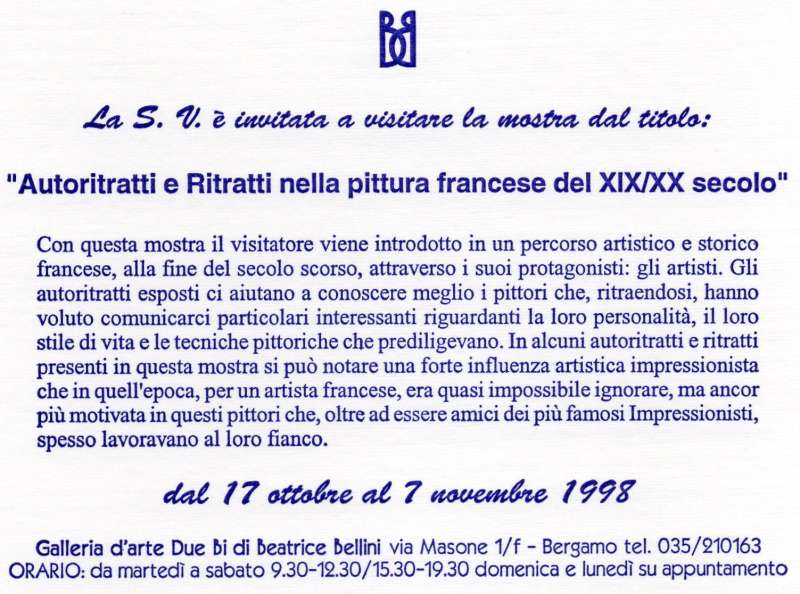 Autoritratti e ritratti nella pittura francese del XIX e XX secolo